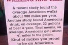 Americans Get 41 Miles To The Gallon – Of Beer