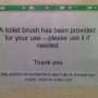 Please Use the Toilet Brush