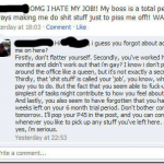 Don’t ‘friend’ your boss on FB and then bitch about your job.