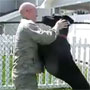 Huge Dog Welcomes Home His Military Dad Home From Deployment!
